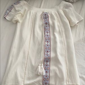 Off the Shoulder Embroidered Dress